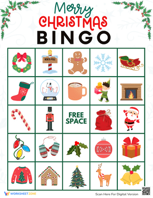 Festive Christmas Bingo Game for Holiday Gatherings