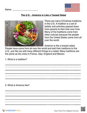 Understanding US Culture: The Tossed Salad Analogy