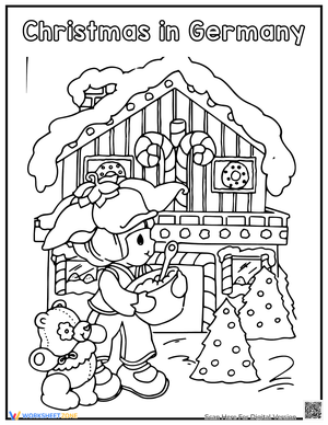 Christmas in Germany Coloring Page: Festive Fun