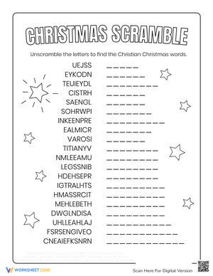 Hard Christmas Word Scramble: Festive Challenge