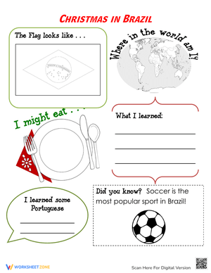 Discover Christmas Traditions in Brazil Worksheet