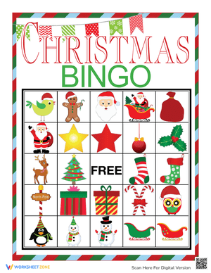 Play Christmas Bingo with this Fun Card