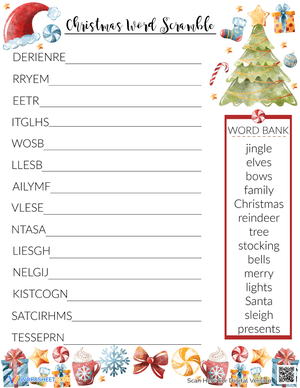 Solve the Christmas Word Scramble for Holiday Fun!