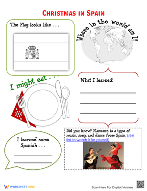 Explore Christmas Traditions in Spain with This Worksheet
