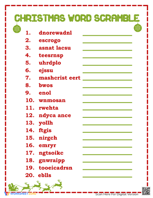 Challenge Your Mind with This Christmas Word Scramble!