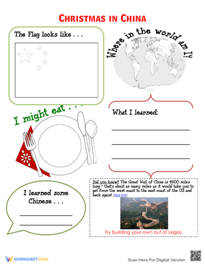 Explore Christmas in China with this Worksheet