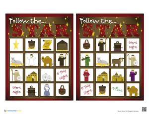Enjoy 'Follow the Star' Christmas Bingo