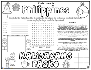 Christmas in Philippines: Activities Worksheet