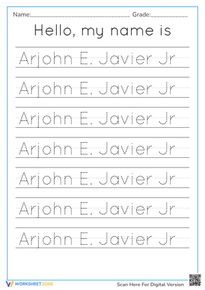 Name Tracing Practice