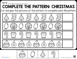 Cut & Glue Christmas Patterns