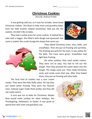 Decorate Christmas Cookies: A Fun Worksheet