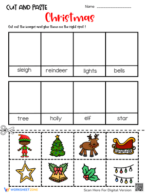 Creative Christmas Cut and Paste Activity