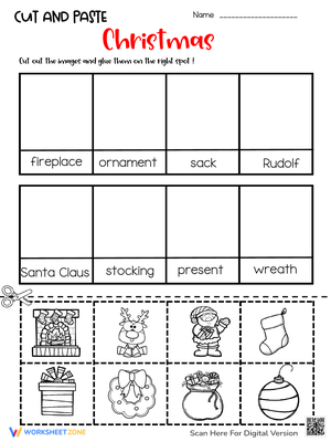 Fun Christmas Cut and Paste Activity
