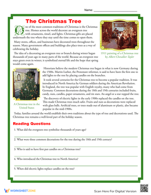 The Christmas Tree: A Festive Reading Worksheet