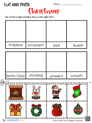 Creative Cut and Paste Christmas Activity