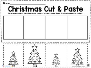 Christmas Tree Cut and Paste Creative Activity