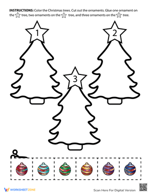 Christmas Counting & Cutting Activity | Essential Grade K-2