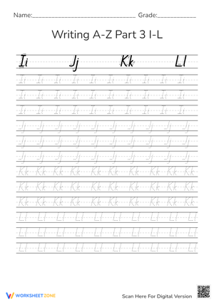 Writing A-Z Part 3: Writing Letter I-L