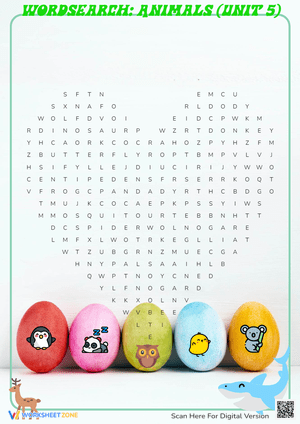 Animal Word Search (Unit 5)