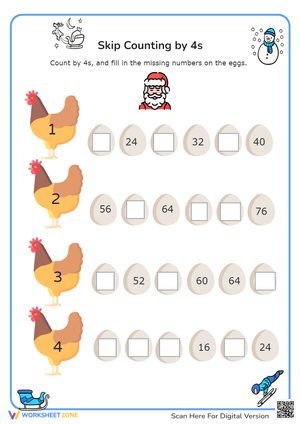Counting By 4s | Missing Numbers