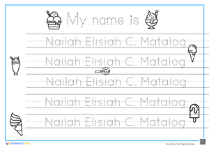 Handwriting Name Tracing