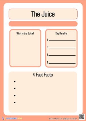 Enhance Vocabulary with The Juice Worksheet