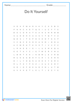 Verb Word Search