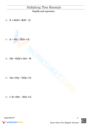 Multiplying Binomials: Practice Algebraic Skills Now