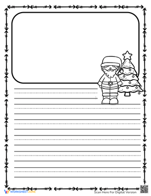 Kids' Letter to Santa Writing Template