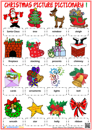 Christmas Picture Dictionary Color 1