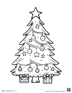 Printable Christmas Tree Coloring Page | Grade K-2 Ready