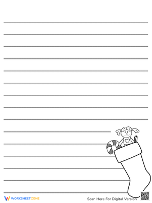 Christmas Writing Lined Paper | Essential Grade 3-6