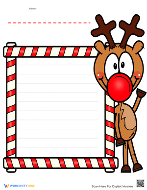 Reindeer Writing Paper