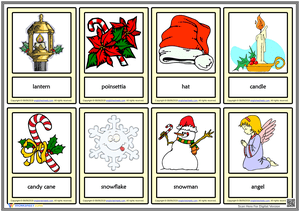 Printable Christmas Vocabulary Flashcards