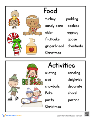 Christmas Writing Vocabulary | Grade 3-6 Essential