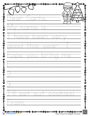 Creative Letter to Santa Writing Activity