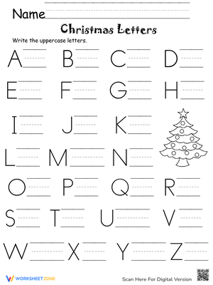 Christmas Uppercase Letter Writing | Essential Grade 3