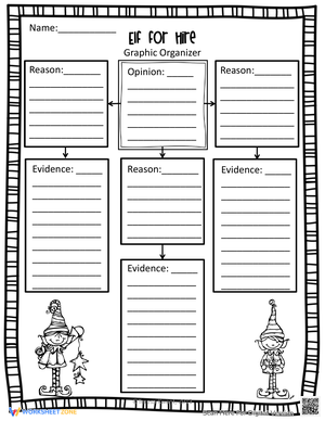 Elf for Hire Writing Worksheet | Grade 3-6 Essential
