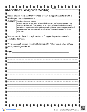Christmas Paragraph Writing | Essential Grade 3-6 ELA