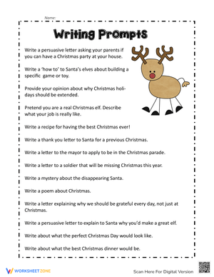 Christmas Writing Prompts | Grade 3-6 Essential