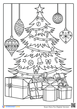 Christmas Tree Coloring Page | Grade K-2 Printable