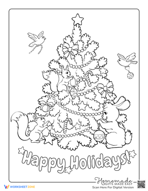 Christmas Tree Coloring Sheet | Essential K-2 Printable