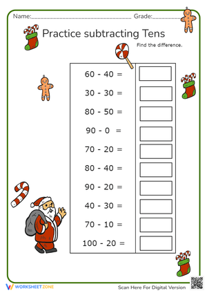 Subtracting Tens