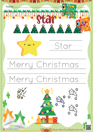 Christmas Writing Practice Worksheet