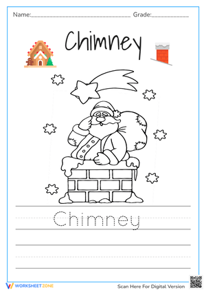 Printable Christmas Chimney Worksheet