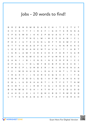 Jobs- 20 words to find!