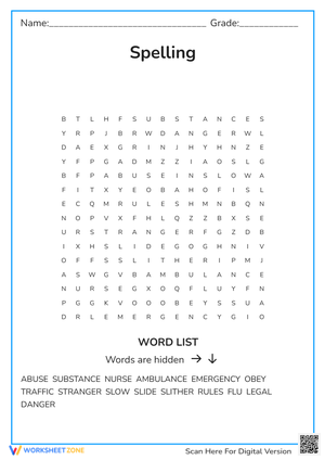 Spelling Word Search