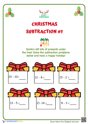 Christmas Addition Worksheet: Math Practice