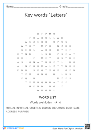 Key words ´Letters´