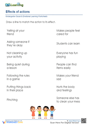 Understanding Effects of Actions Worksheet